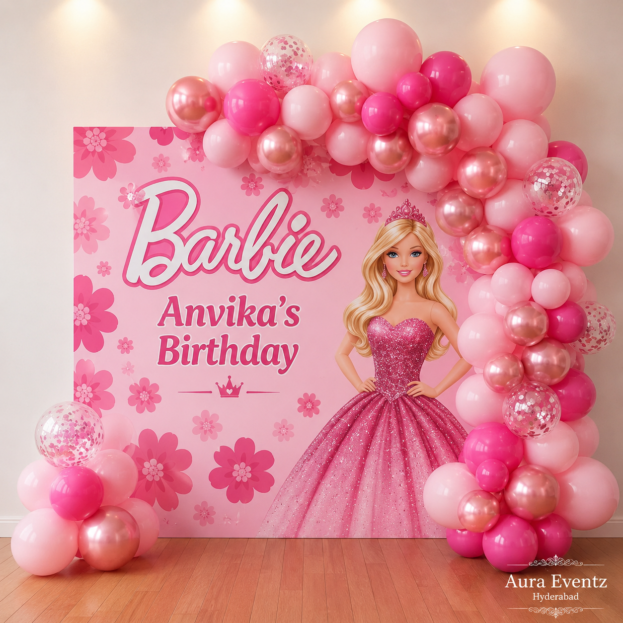 Pink Glam Barbie Theme Birthday Decor