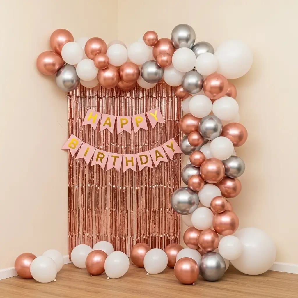 Rose Gold Birthday Decoration