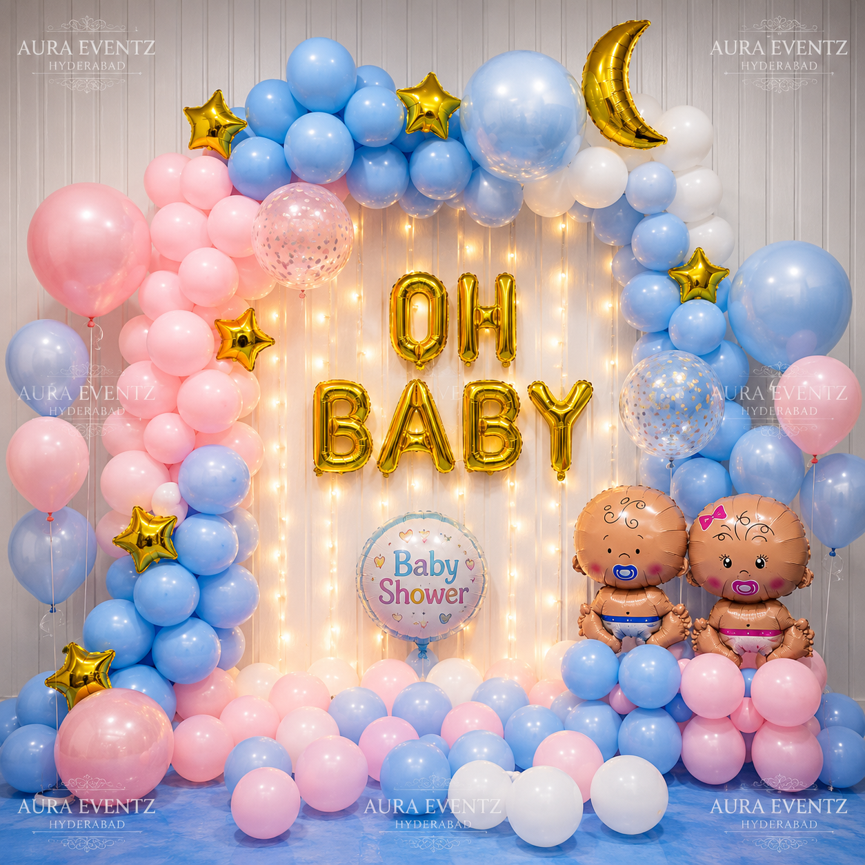 Pastel Moon Baby Shower Decor