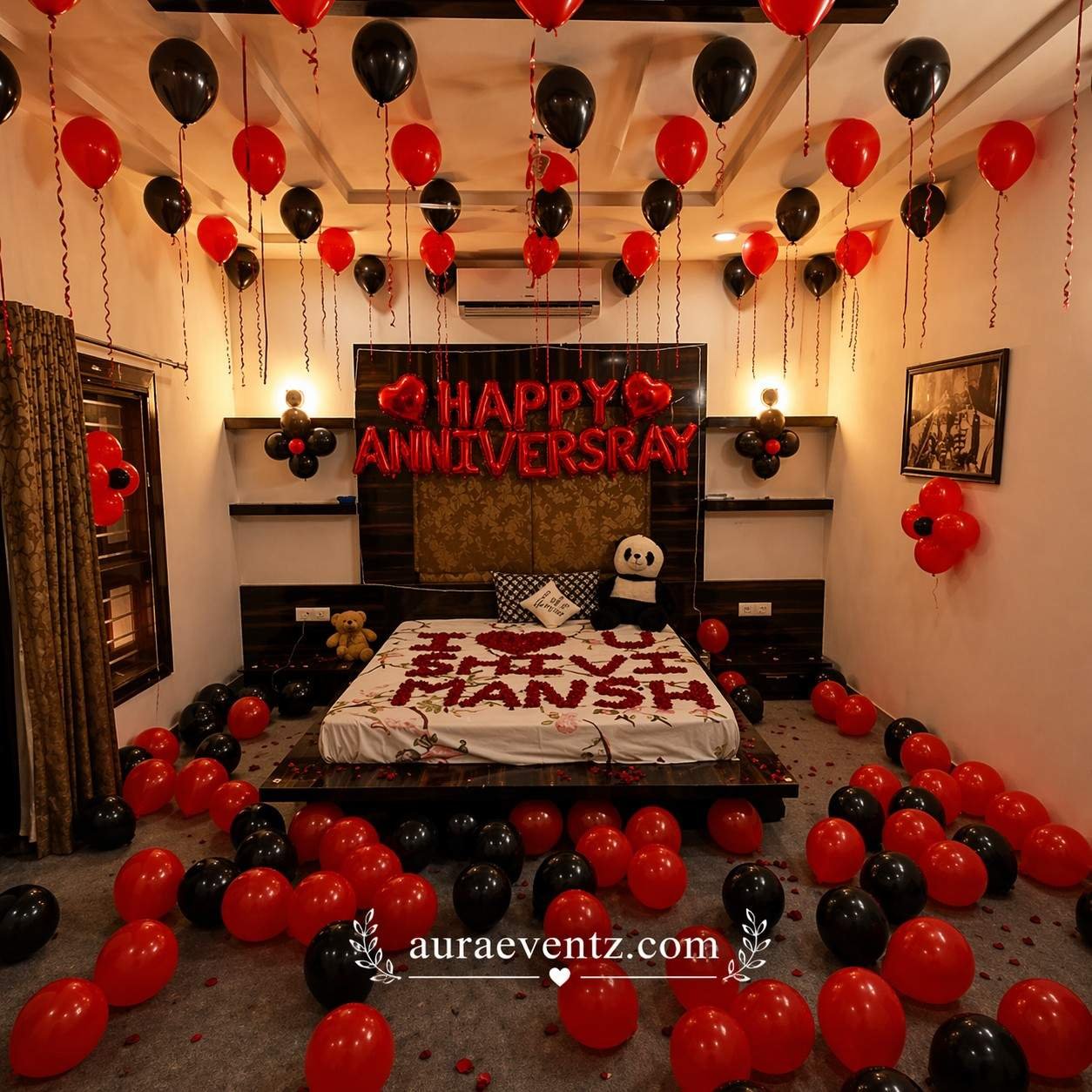 Happy Anniversary Room Decoration