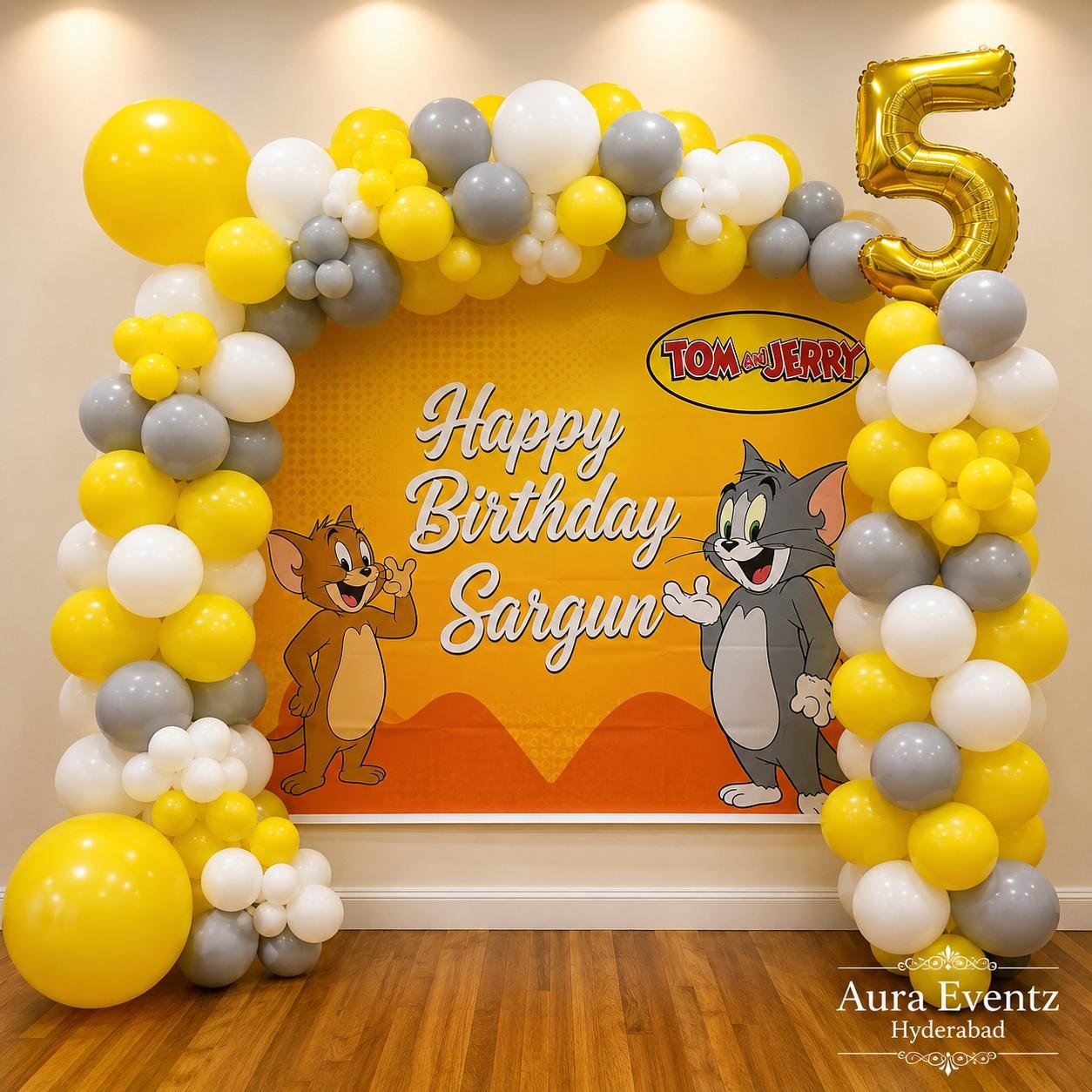 Tom & Jerry 5th Birthday Decoration 🐱🐭