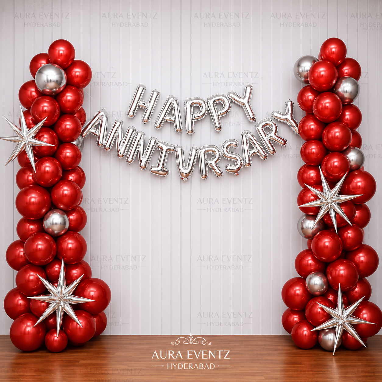 Ruby Silver Anniversary Decor