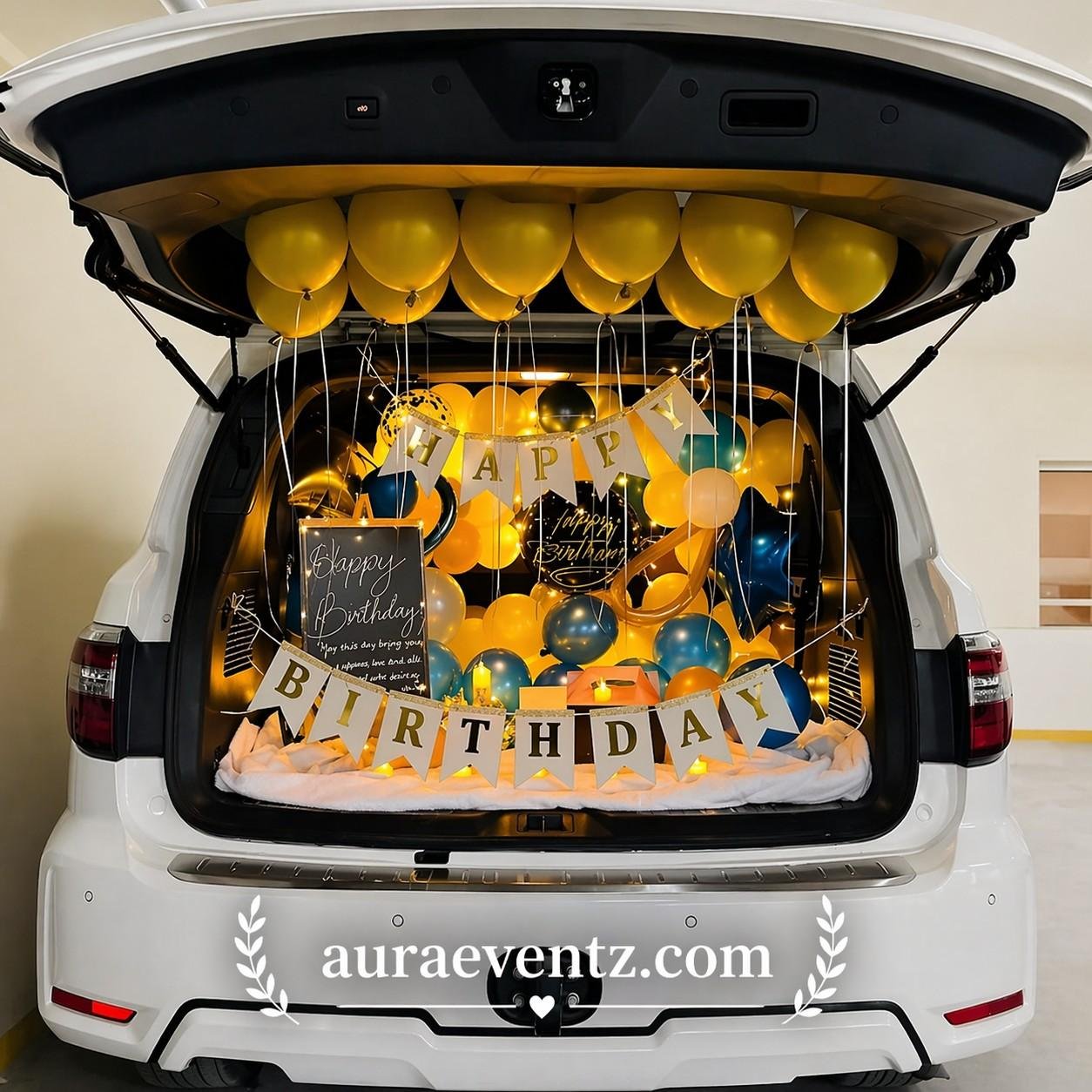 Golden Car Decor