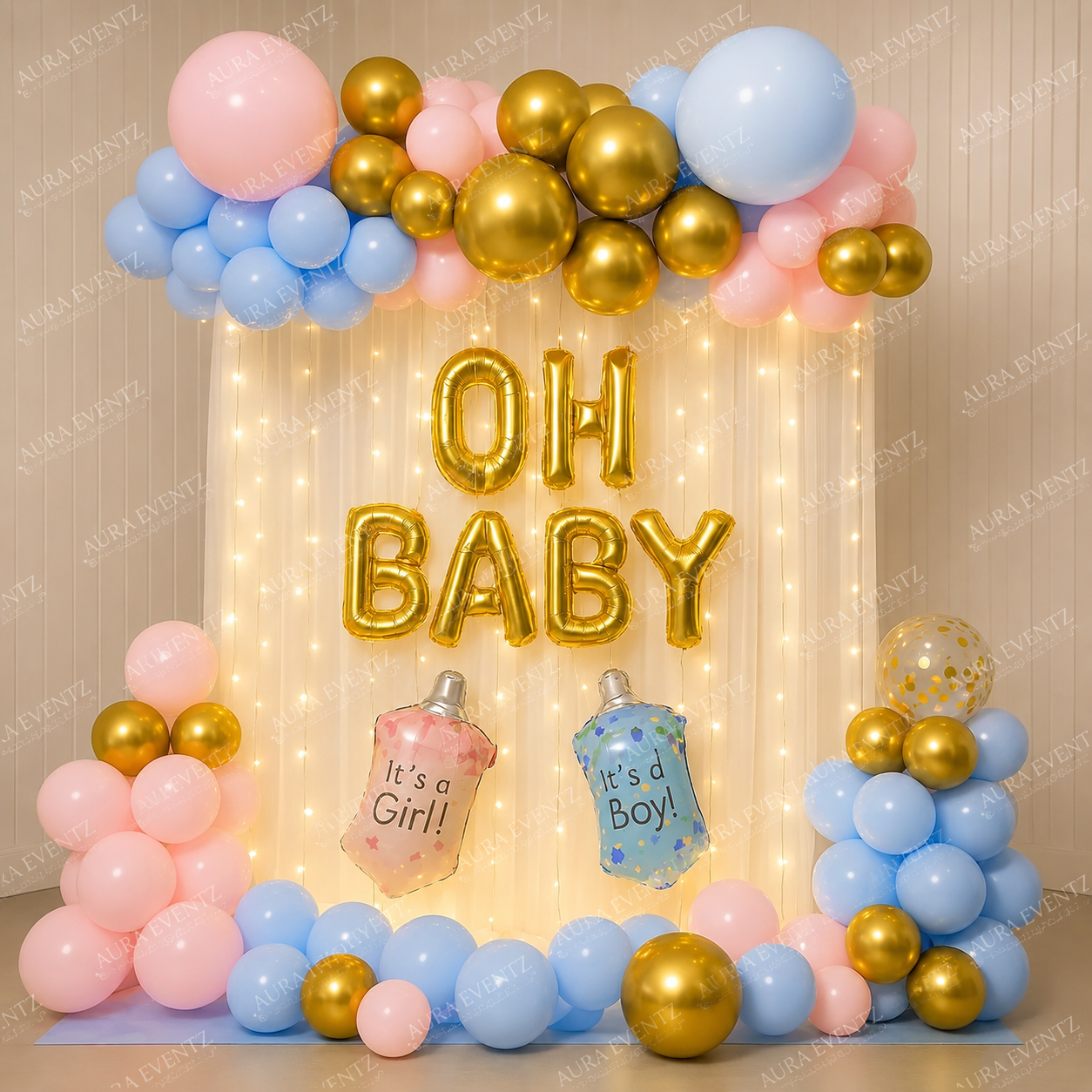 Golden Oh Baby Celebration Decor
