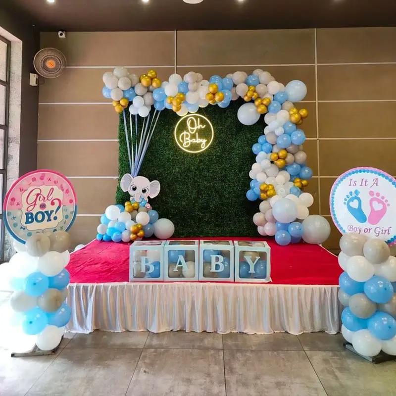 Elegant Pastel Baby Shower Setup