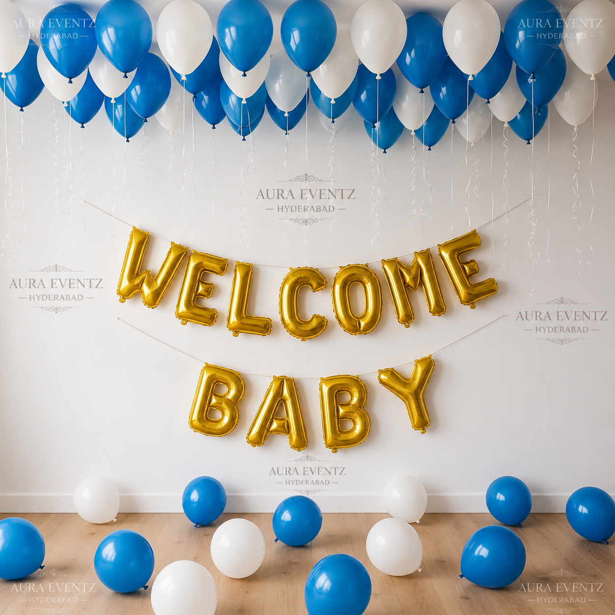 Blue Sky Baby Welcome Decor