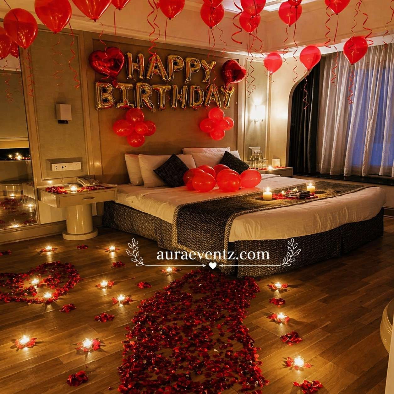 Rose and Candles Decoration