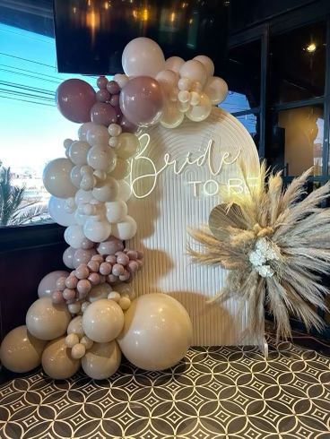 Bride-To-Be Pastel Balloon Setup