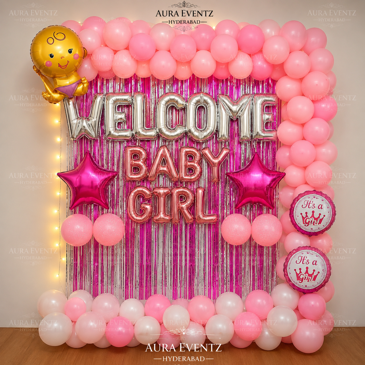 Pink Baby Girl Welcome Decor