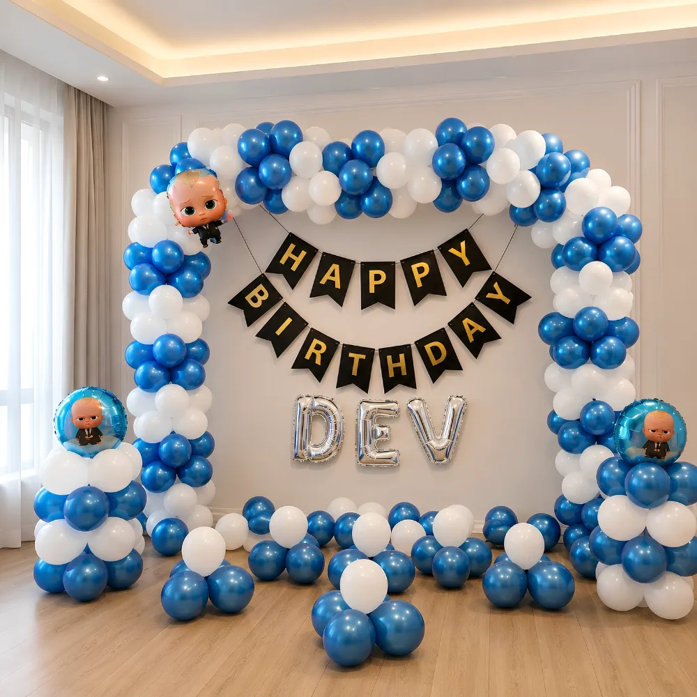 Simple Baby Boss Birthday Decoration