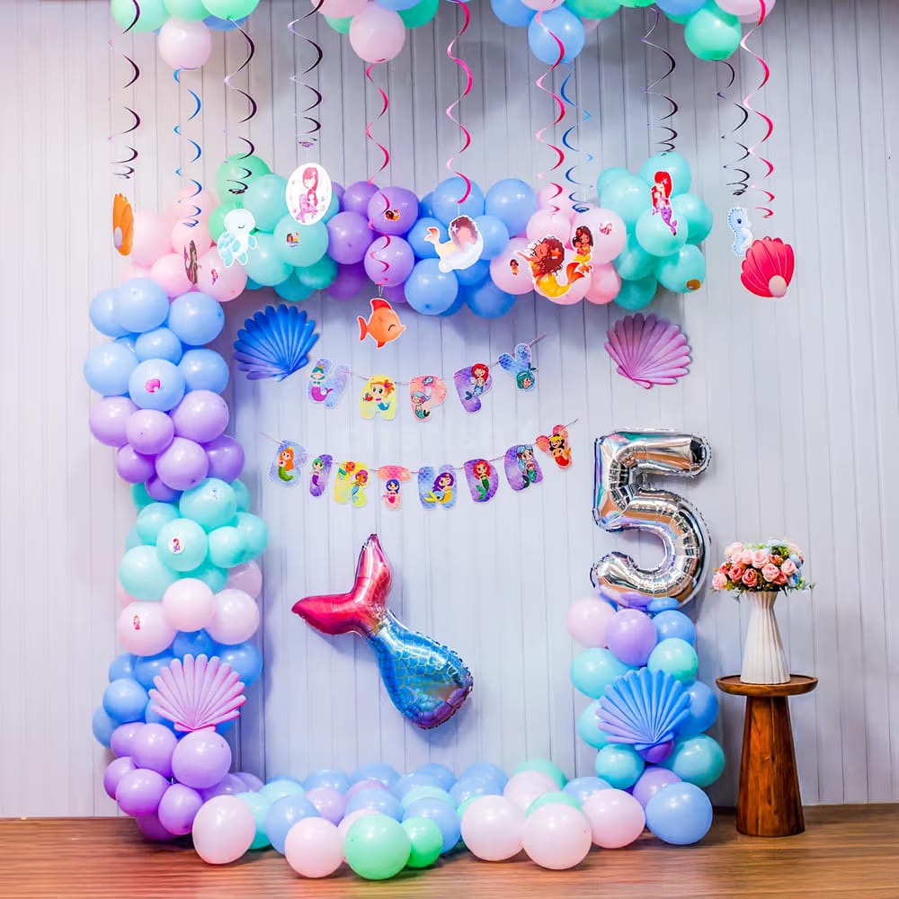 Pastel Mermaid Birthday Decoration 🌊✨