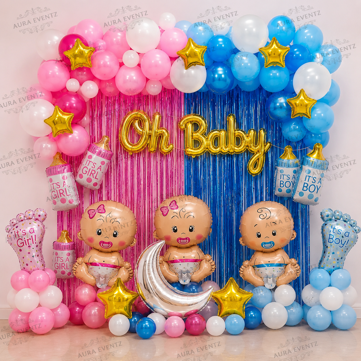 Moonlight Baby Shower Setup