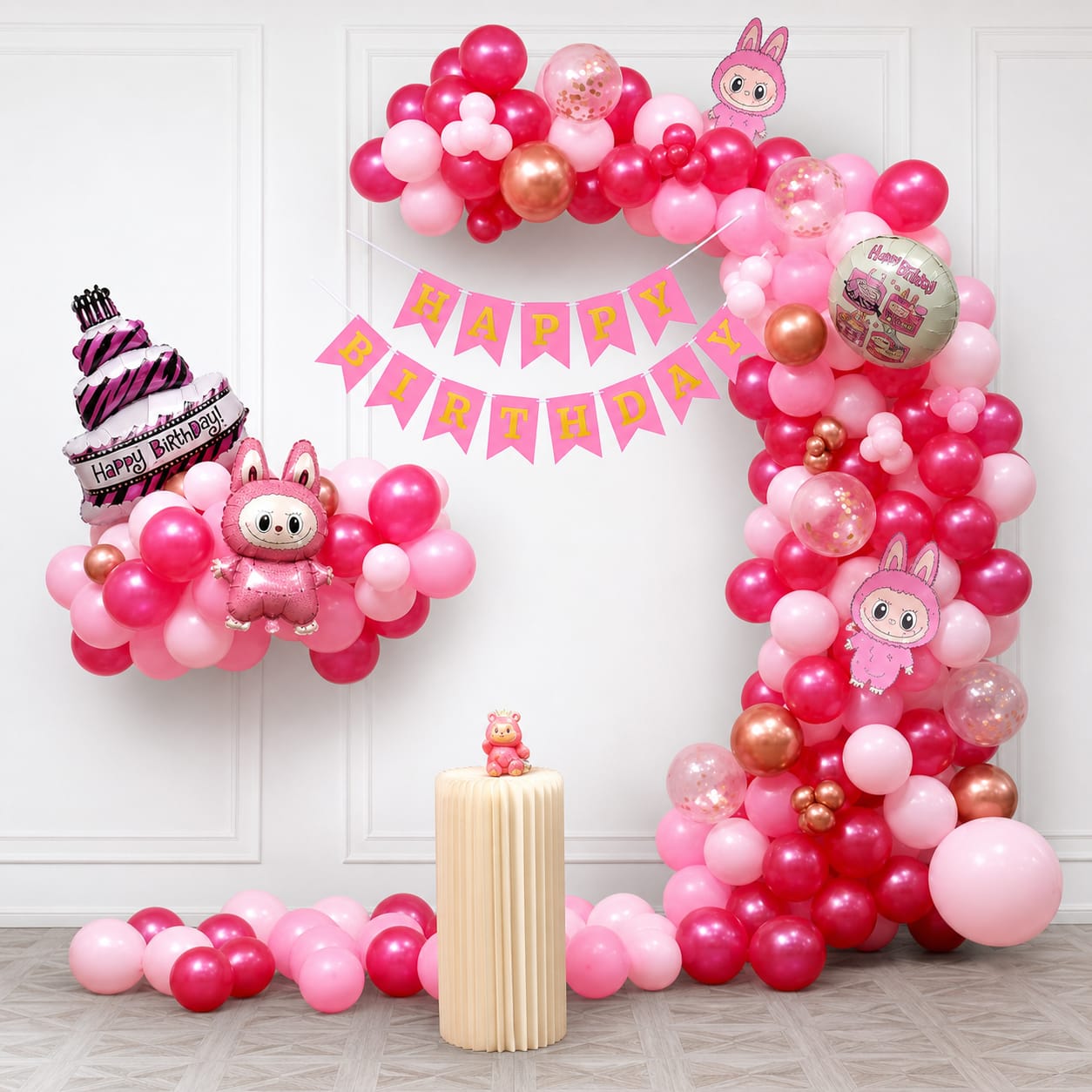 🎀 Pink Dream Birthday Decoration ✨