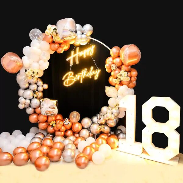 Black and Gold Happy Birthday Decoration - Image 2