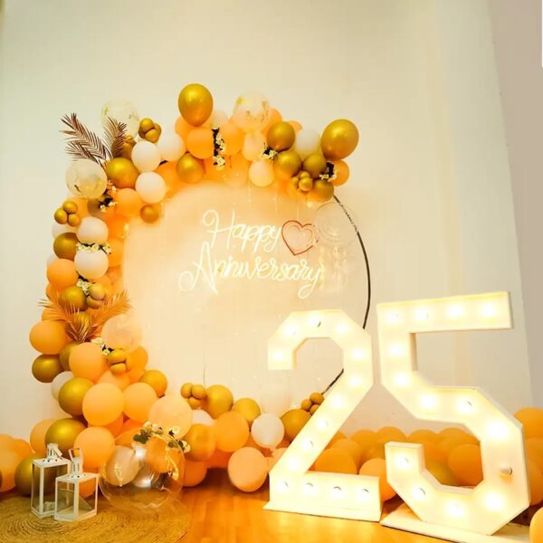 Rose Gold Charm Birthday Decor - Image 3