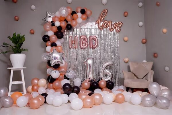 Rose Gold Radiance Birthday Decor - Image 3