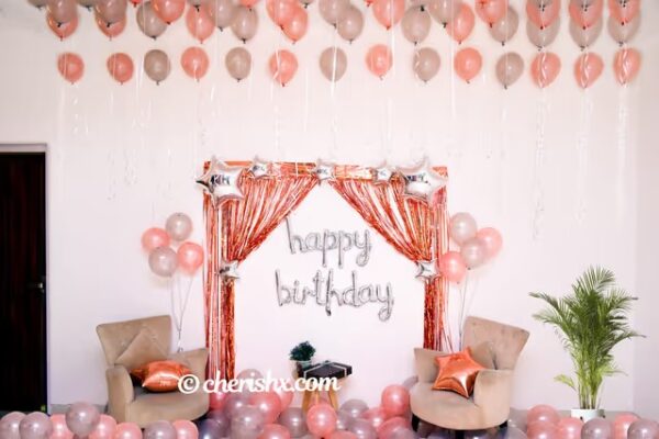 Rose Gold Radiance Birthday Decor - Image 7