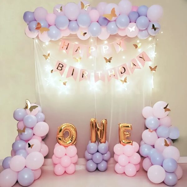 A pastel butterfly fantasy decor idea for your baby girls first birthday!