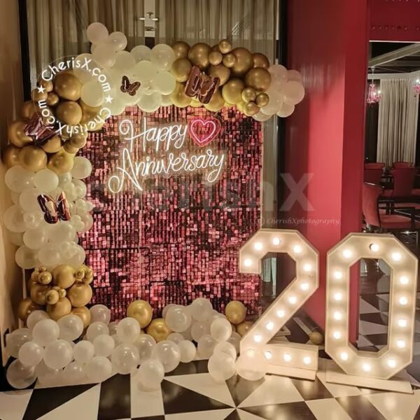 Gold and Black Anniversary Decor - Image 4