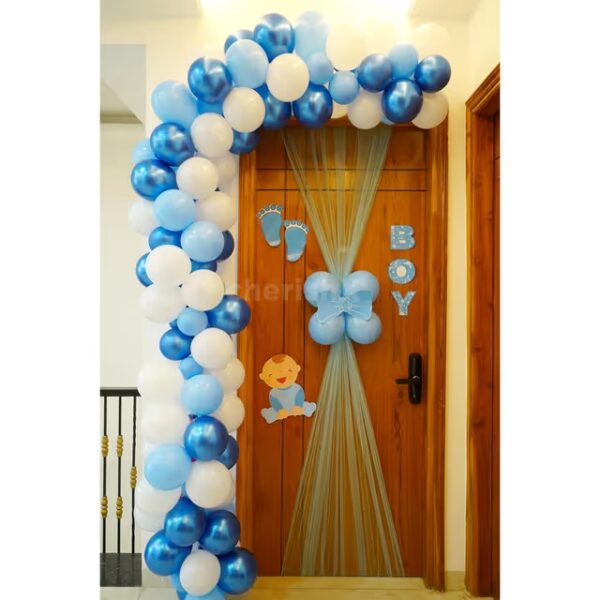 Golden-Pink and Blue Baby Shower Decor - Image 4