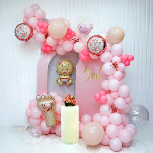 Golden-Pink and Blue Baby Shower Decor - Image 7