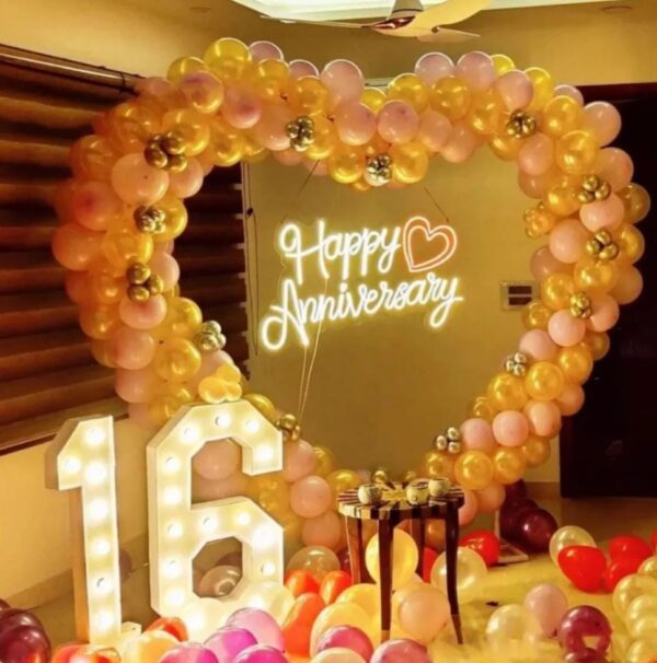 Golden Sky Anniversary Decor